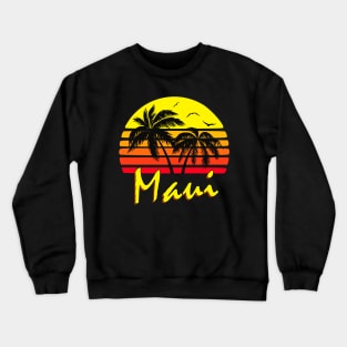 Maui Retro Sunset Crewneck Sweatshirt